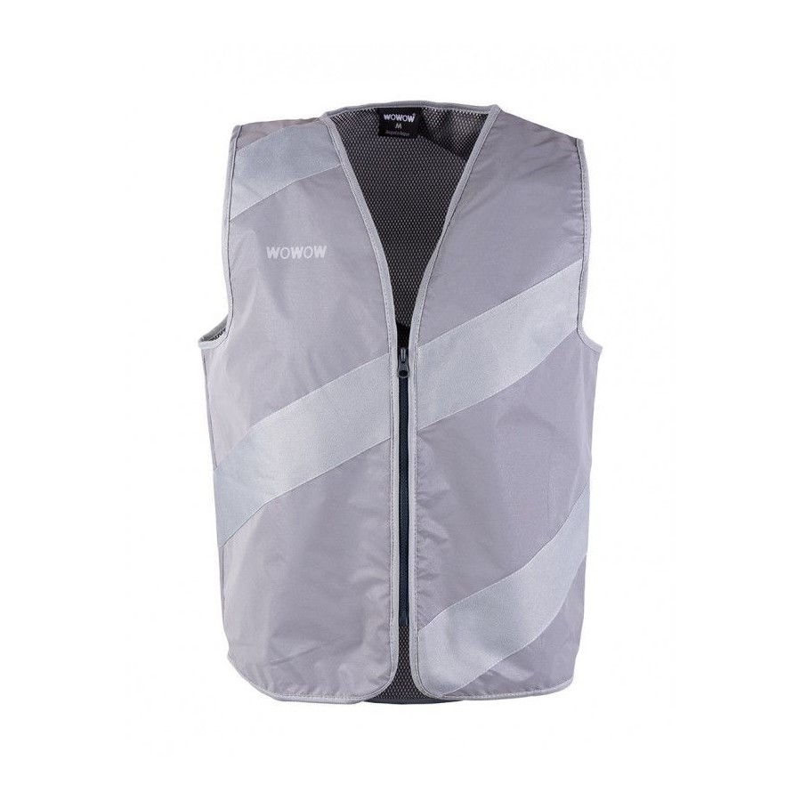 Gilet vélo réfléchissant gris - Wowow - CYCLES BLAIN