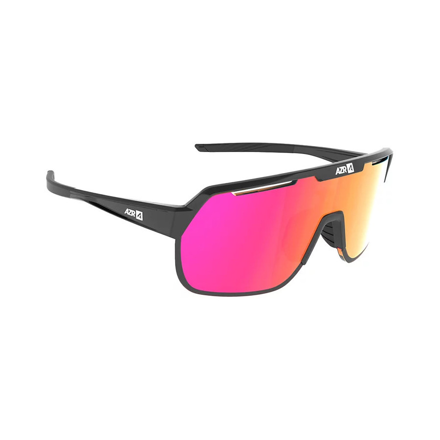 Lunettes de Soleil AZR Victory Rx Noire Vernie Photochromique Irisé Ro