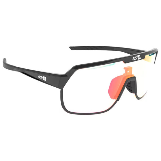 Lunettes de Soleil AZR Victory Rx Noire Vernie Photochromique Irisé Ro