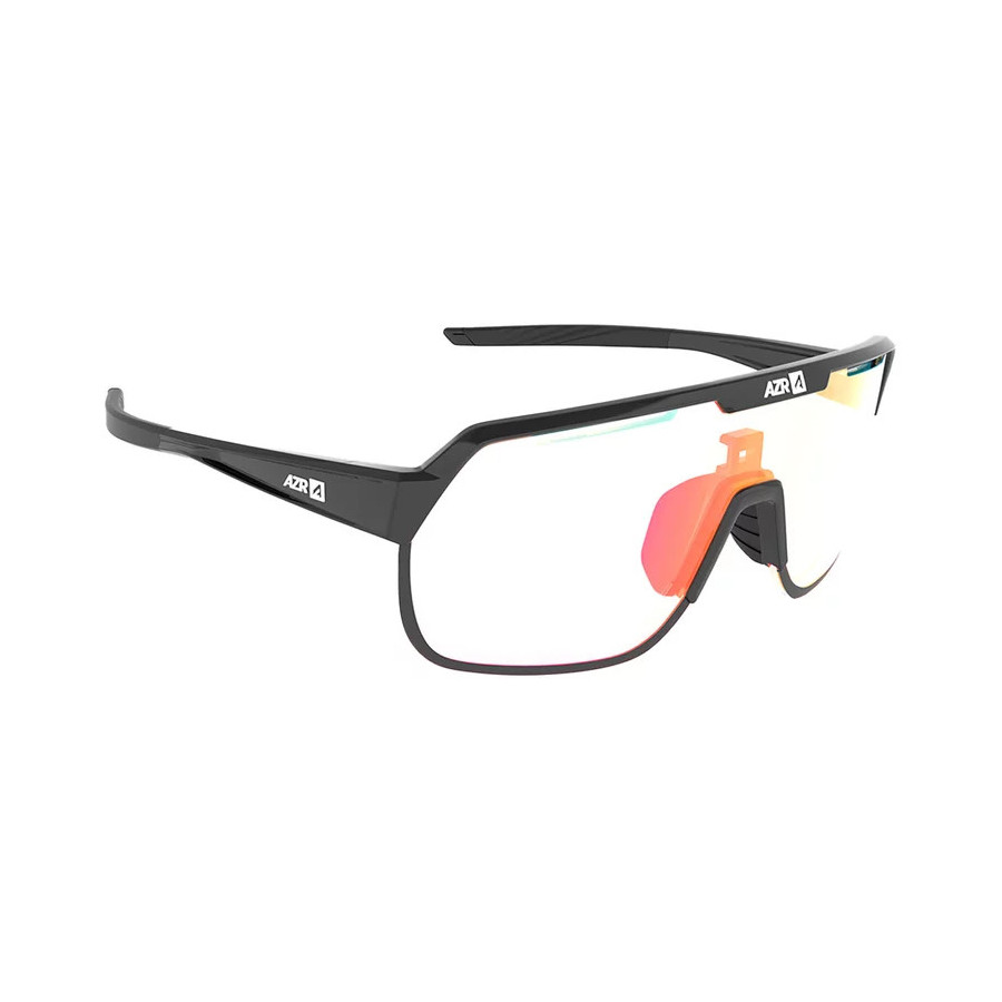 Lunettes de Soleil AZR Victory Rx Noire Vernie Photochromique Irisé Ro