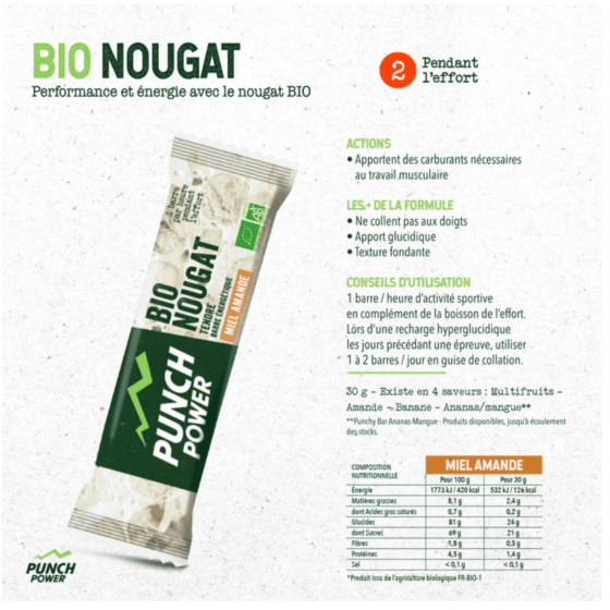Barre énergétique miel amandes x24 - Punch Power