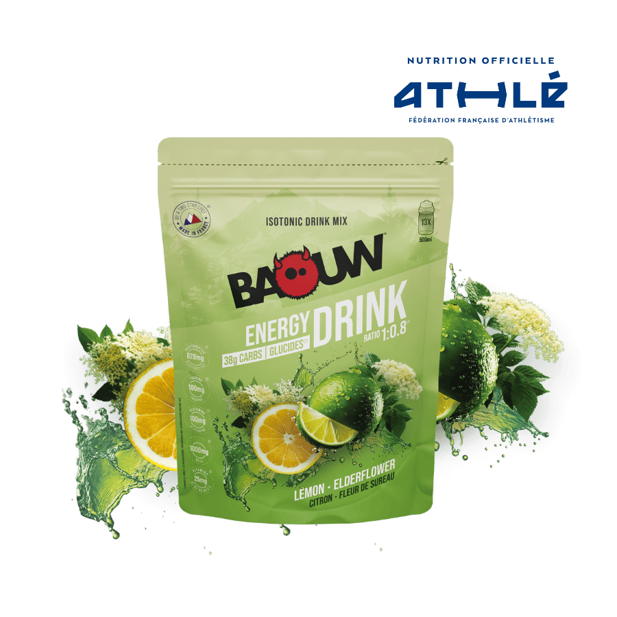 Boisson énergétique citron, fleur de sureau - Baouw