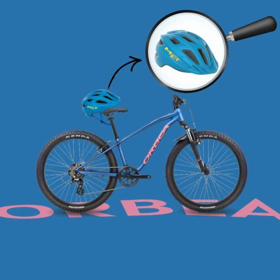 Pack VTT Enfant 24 pouces Orbea + Casque vélo Enfant Met