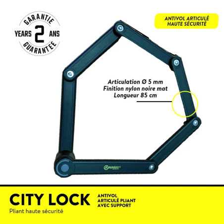 Antivol vélo pliant CITY LOCK ACL85 - Auvray