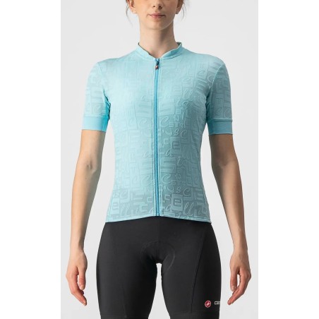 MAILLOT SM PROMESSA JACQUARD BLEU CIEL - Castelli