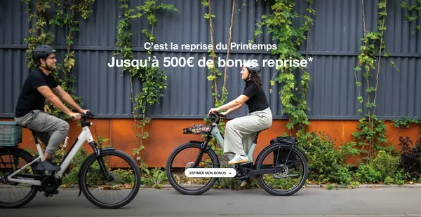 Bonus reprise jusqu'à 500€ pour l'achat d'un vélo électrique neuf Moustache 2026