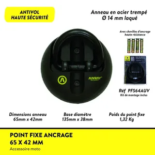 Point fixe pour antivol vélo AUVRAY