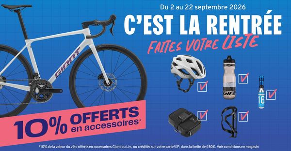 Promos vélos rentrée GIANT LIV